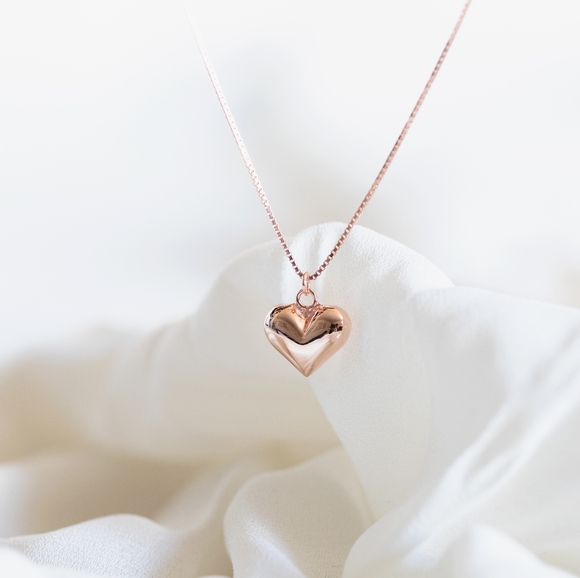 Jewelry - Rose Gold Heart Necklace (S925) - Only 3 left!